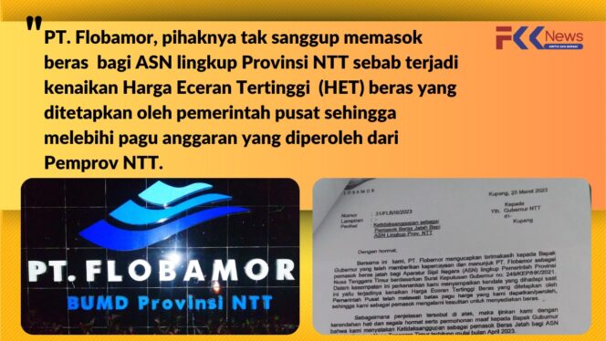 Mengejutkan!!! PT Flobamor Tiba-Tiba Mundur Sebagai Pemasok Beras ASN di NTT, Berikut Alasannya . . .